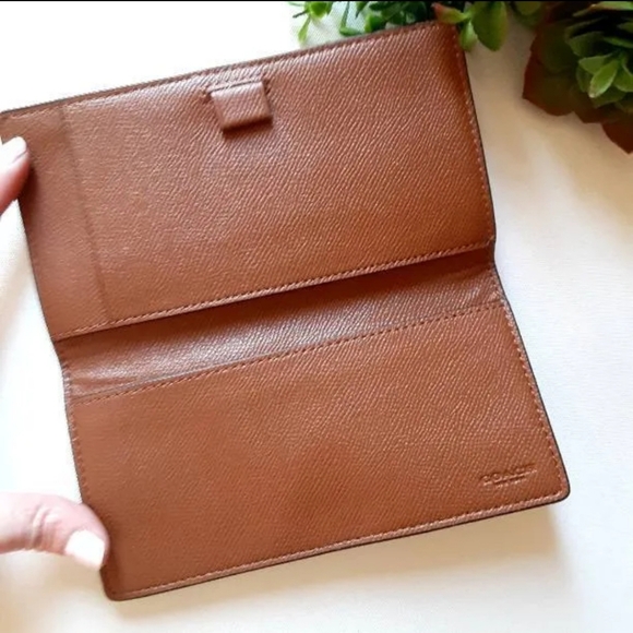 COACH Leather Cheque Book Holder - Picture 2 of 4